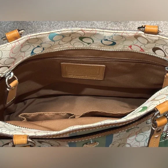 Coach- Chelsea Handbag Double straps with pockets in front and back of purse. - Picture 3 of 3